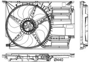 CFF 403 000P MAHLE ventilátor chladenia motora CFF 403 000P MAHLE