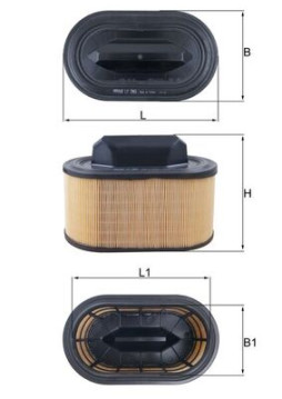 LX 2966 Vzduchový filtr MAHLE