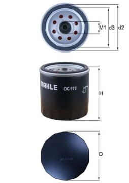 OC 978 Olejový filtr MAHLE