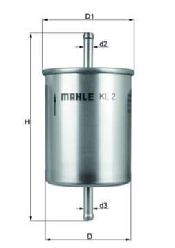 KL 2 Palivový filtr MAHLE
