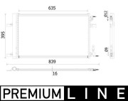 AC 900 000P Kondenzátor, klimatizace BEHR *** PREMIUM LINE *** MAHLE