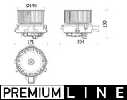 AB 284 000P vnitřní ventilátor MAHLE