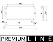 CR 2317 000P Chladič, chlazení motoru BEHR *** PREMIUM LINE *** MAHLE