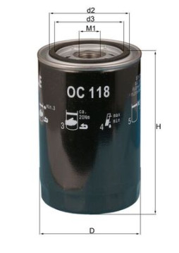 OC 118 Olejový filtr MAHLE