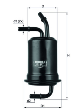 KL 487 MAHLE palivový filter KL 487 MAHLE