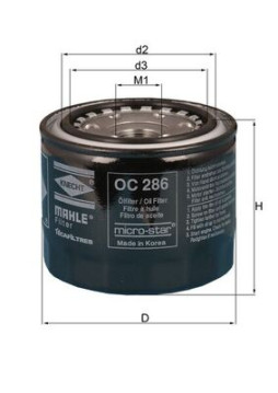 OC 286 Olejový filtr MAHLE
