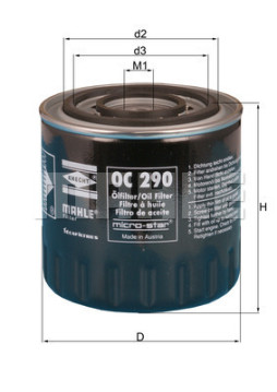 OC 290 Olejový filtr MAHLE