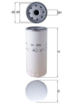 OC 370 Olejový filtr MAHLE
