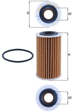 OX 1267D MAHLE olejový filter OX 1267D MAHLE