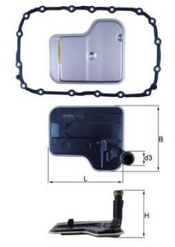 HX 240D Hydraulický filtr, automatická převodovka MAHLE