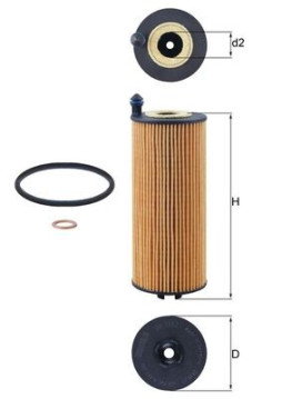 OX 1302D MAHLE olejový filter OX 1302D MAHLE