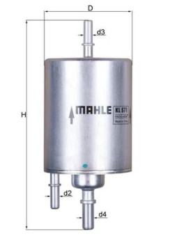 KL 571 Palivový filtr MAHLE
