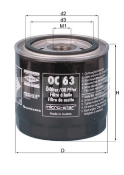 OC 63 Olejový filtr MAHLE