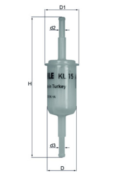 KL 15 MAHLE palivový filter KL 15 MAHLE