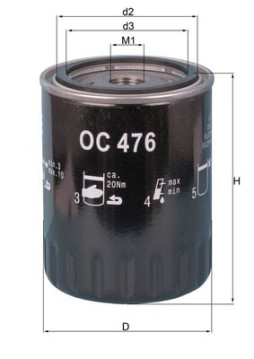 OC 476 Olejový filtr MAHLE