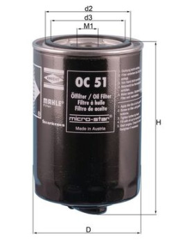 OC 51 OF MAHLE olejový filter OC 51 OF MAHLE