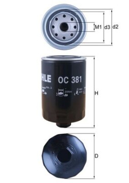 OC 381 Hydraulický filtr, automatická převodovka MAHLE