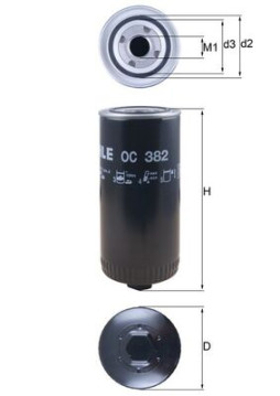 OC 382 Olejový filtr MAHLE