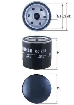 OC 232 Olejový filtr MAHLE