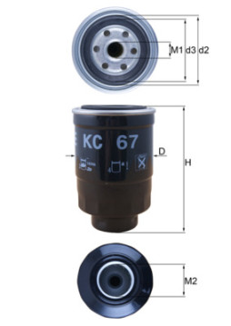 KC 67 Palivový filtr MAHLE