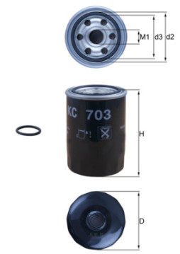 KC 703D MAHLE palivový filter KC 703D MAHLE