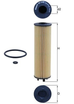 OX 1340D Olejový filtr MAHLE