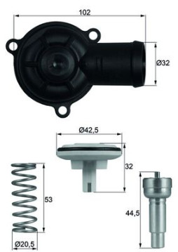 TI 220 87D MAHLE termostat chladenia TI 220 87D MAHLE