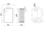 CLC 279 000S Olejový chladič, motorový olej MAHLE