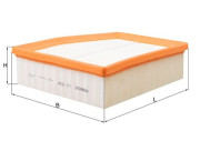 LX 934 Vzduchový filtr MAHLE