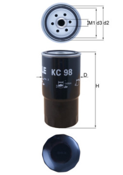 KC 98 Palivový filtr MAHLE