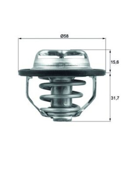 TX 122 82 MAHLE termostat chladenia TX 122 82 MAHLE