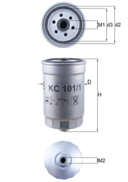KC 101/1 Palivový filtr MAHLE