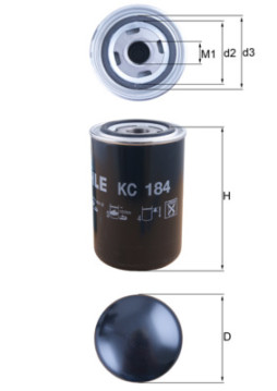 KC 184 MAHLE palivový filter KC 184 MAHLE