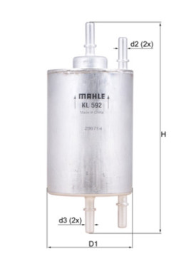KL 592 Palivový filtr MAHLE