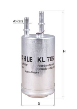 KL 705 MAHLE palivový filter KL 705 MAHLE