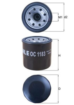OC 1183 Olejový filtr MAHLE