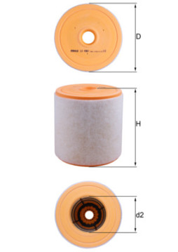 LX 4961 Vzduchový filtr MAHLE