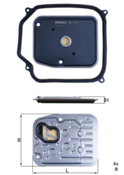 HX 272D1 MAHLE hydraulický filter automatickej prevodovky HX 272D1 MAHLE