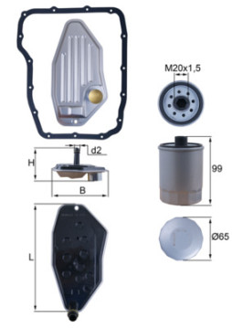 HX 276 KIT MAHLE hydraulický filter automatickej prevodovky HX 276 KIT MAHLE