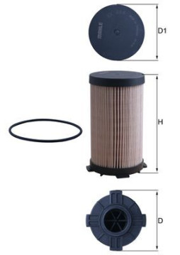 KX 484D Palivový filtr MAHLE