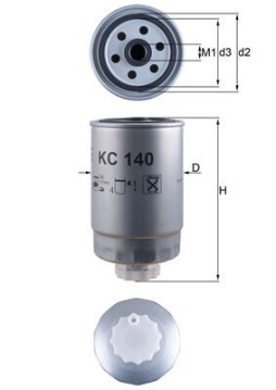 KC 140 Palivový filtr MAHLE