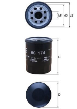 HC 174 Hydraulický filtr, automatická převodovka MAHLE
