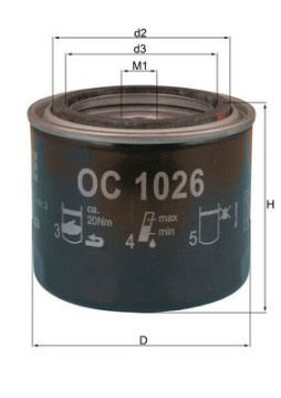 OC 1026 Olejový filtr MAHLE
