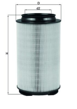 LX 1628 Vzduchový filtr MAHLE