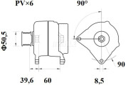 MG 557 generátor MAHLE