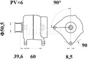 MG 296 MAHLE alternátor MG 296 MAHLE