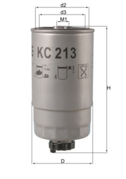 KC 213 MAHLE palivový filter KC 213 MAHLE