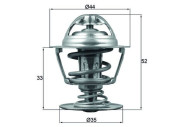 TX 173 88D MAHLE termostat chladenia TX 173 88D MAHLE