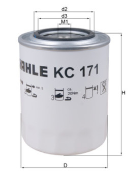 KC 171 Palivový filtr MAHLE