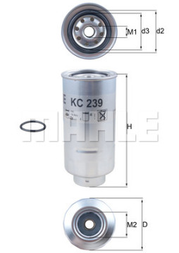 KC 239 MAHLE palivový filter KC 239 MAHLE